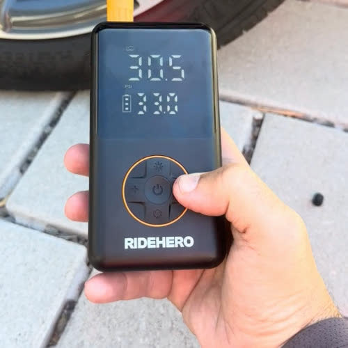 Starting the RideHero portable inflator